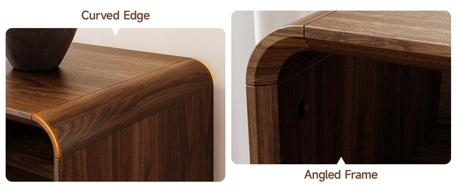 【SPOTLIGHT DAY】ONBRILL 58 Inch Curved Sideboard Buffet Cabinet w/2 Wave Doors and Open Storage Spaces, Angled Side Frame, Sideboard Storage with Adjustable Shelves, Coffee Bar Cabinet for Dining Room, Living Room 【SPOTLIGHT DAY】ONBRILL 58 Inch Curved Sideboard Buffet Cabinet w/2 Wave Doors and Open Storage Spaces, Angled Side Frame, Sideboard Storage with Adjustable Shelves, Coffee Bar Cabinet for Dining Room, Living Room