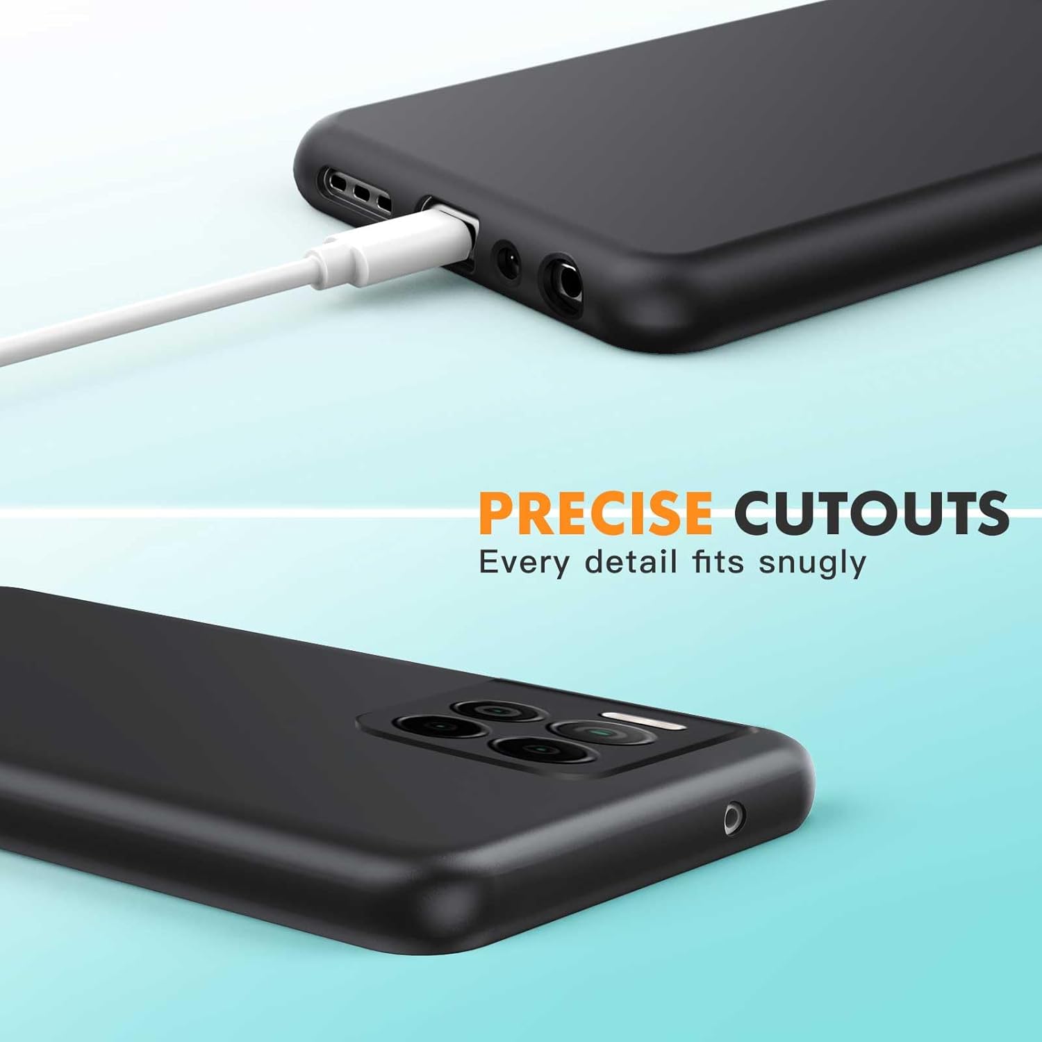 Compatible for T-Mobile REVVL 7Pro 5G Phone Case with Screen Protector, Soft TPU Silicone Case Shockproof Non-Slip Camera Protective Case Slim Cover for T-Mobile REVVL Case