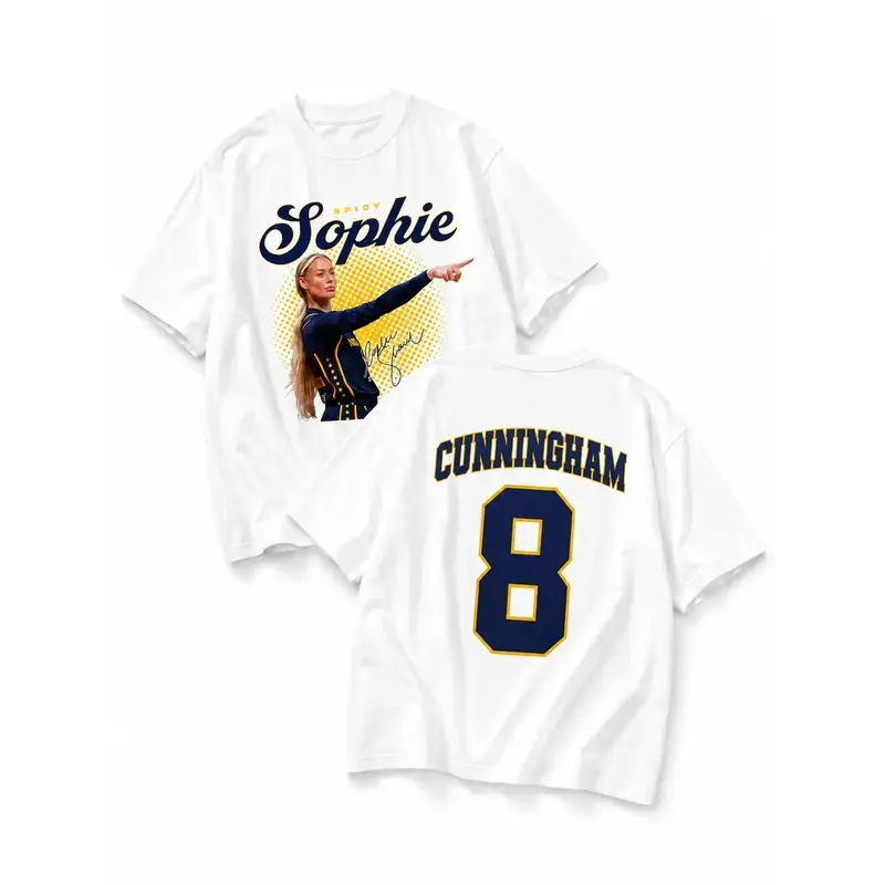 Men's Unisex Sophie Cunningham # 8 Double-Sided Short-Sleeve Oversized Graphic Tee, Menswear Casual Basketball Fan T-Shirt, Game Day Streetwear Gift, Shortsleeve, Men's T Shirts, Oversized Tee, Machine Wash, Tops, Gift For Fans, Cotton, Printed, Sophie Gr
