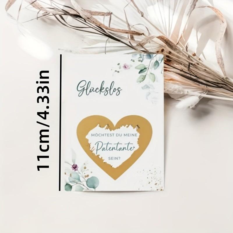 German Scratch-Off Surprise Cards, 'möchtest Du Meine Patentante Sein' Godmother Invitation Card, Romantic Valentine's/birthday Gift