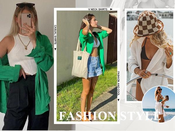 HOTOUCH Women‘s Button Down Shirts Casual Long Sleeve Dress Shirt Textured Collared Work Blouse Top with Pocket