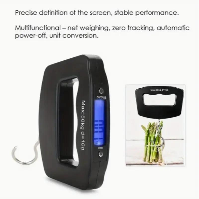 Portable Electronic Luggage Scale with Backlit Display, Visibility, Travel Weighing Tool for Suitcases, Accurate Measurement for Airline Compliance