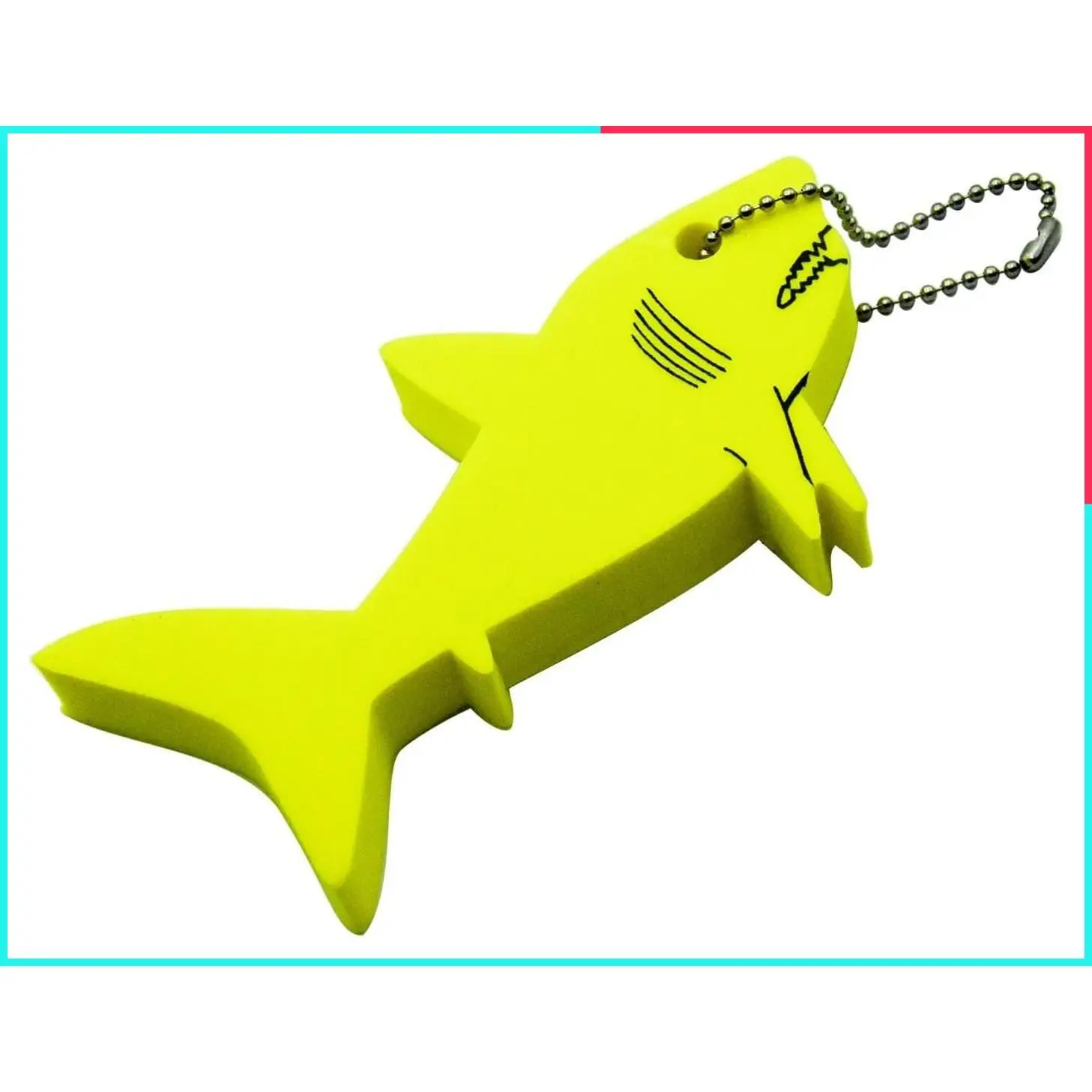 Shark Style Floating Keychain for Boat Keys Marine Fishing Float Key Ring with Great Buoyancy