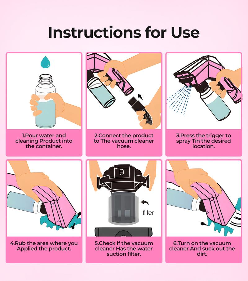 DEKO Deep Cleaning Brush Attachment — Requires Connection To A 32mm Or 35mm Wet/Dry Vacuum For Deep Cleaning. Three-Step Cleaning: Spray, Scrub, And Vacuum. Suitable For Sofas, Carpets, And Most Fabric Furniture. (Accessory Only, Vacuum Not Included)