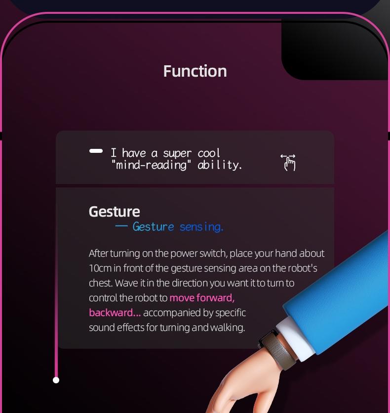 Bionic Joint Smart Robot, Realistic Robot, Intelligent Programming Language Recording Gesture Control, Multifunction Walks Slides Sings Dances Emotion Toy Ai Gift