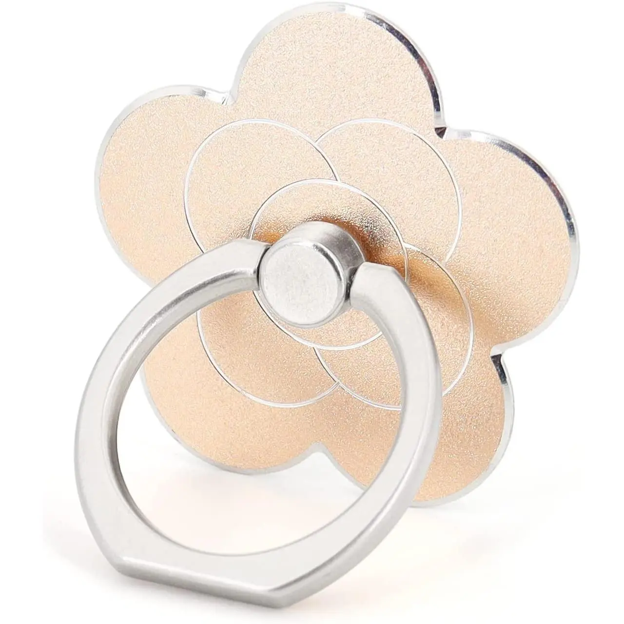 LaMignonne Cell Phone Ring Holder Flower Finger Ring Grip Stand 360° Rotation 180° Flip  Kickstand Compatible with  Smartphones (Golden)