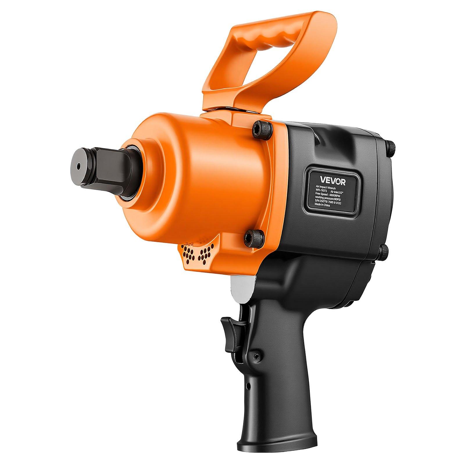 【Summerfinds】VEVOR 1 Inch Air Impact Wrench, Up to 1200 ft-lbs Nut-Busting Torque, 16.4 lbs Lightweight Pneumatic Impact Gun with Double Handles for Heavy Duty Repairs and Maintenance
