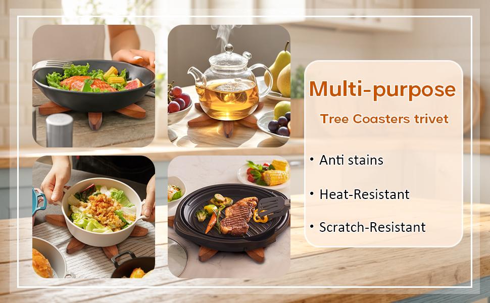 Wooden Trivets for Hot Dishes, Tree Shape Trivet Set, 4 Walnut Wood + 1 Stand stored Like a Christmas Tree,Foldable Kitchen Wooden Trivet,for Hot Dishes、Pot、Bowl、Teapot、Hot Pot Holder(Walnut Wood)-5 Wooden Trivets for Hot Dishes, Tree Shape Trivet Set, 4 Walnut Wood + 1 Stand stored Like a Christmas Tree,Foldable Kitchen Wooden Trivet,for Hot Dishes、Pot、Bowl、Teapot、Hot Pot Holder(Walnut Wood)-5