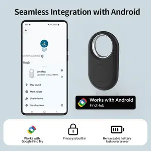 Smart Tag Bluetooth-compatible Tracker for Android, Loss Notification, Privacy Protection, Accurate Positioning, Mini Tag for Wallet Key Bag, Replaceable Battery