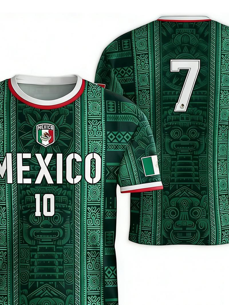 2026 New Arrival - Great Deal on Mexico World Cup Home Jersey,Men's Football Print T-shirt， 4 Mexican-themed jerseys，Breathable Sweat-Absorbent, Sporty Fit, All Seasons, Fast Shipping，Mexico home ground World Cup support jerseys，Family Gifts