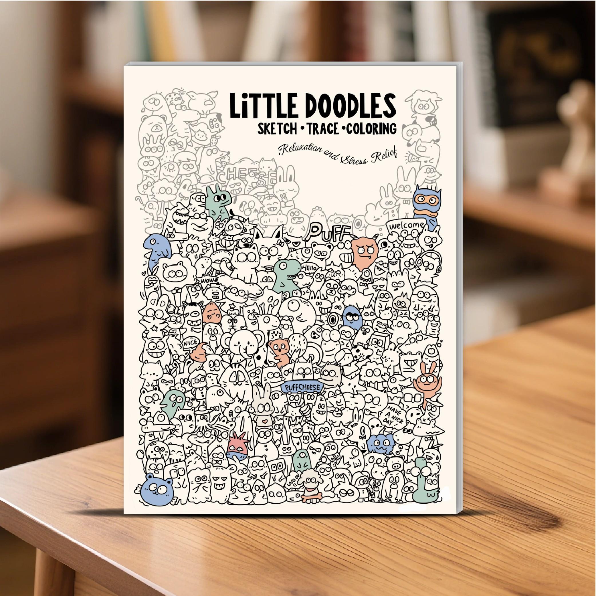 A4 Control Pen Sketchbook for Kids, Focus Training Creative Drawing Copying Coloring Book, Art Activity Workbook