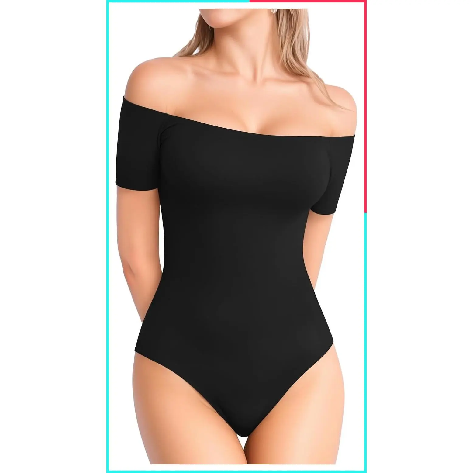 Women's Off Shoulder Bodysuit Long Sleeve Short Sleeve Top, Backless Stretchy Soft, Going Out Vacation Summer Fall Y2k Clothes