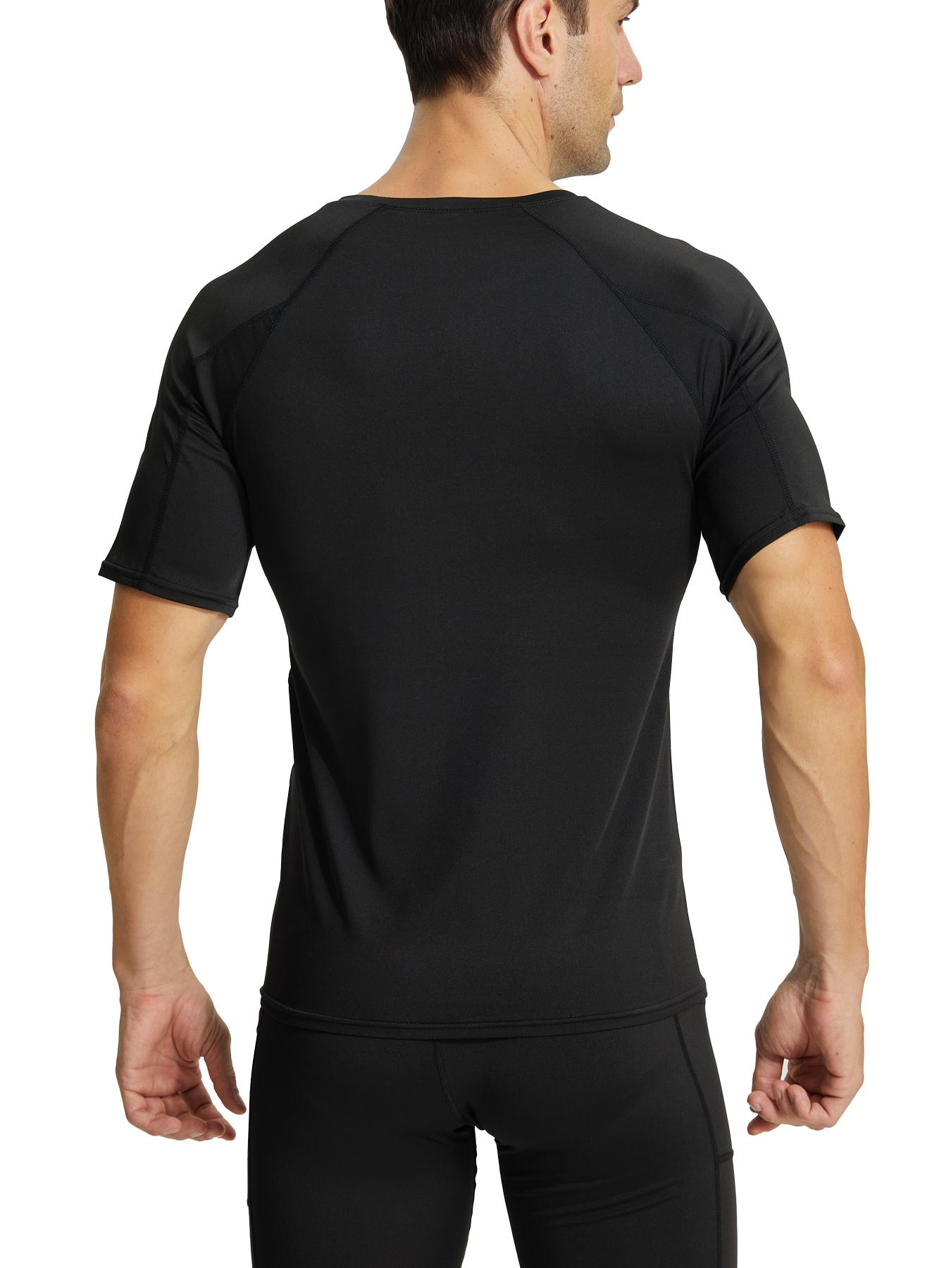 Men's Solid & Camo Print Raglan Sleeve Compression Shapewear Tee, Quick Drying Breathable Compression T-shirt, Men's Shapewear for All Seasons, Gym Tops