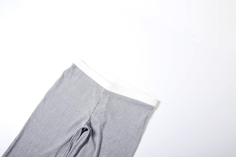 DOUCIU Autumn French Intellectual Elegance Commuting Business Attire Clothes Casual Versatile Simple Women's Thin Contrast Color Button Cardigan Long-Sleeved Top & Trousers Two-Piece Set, Lady