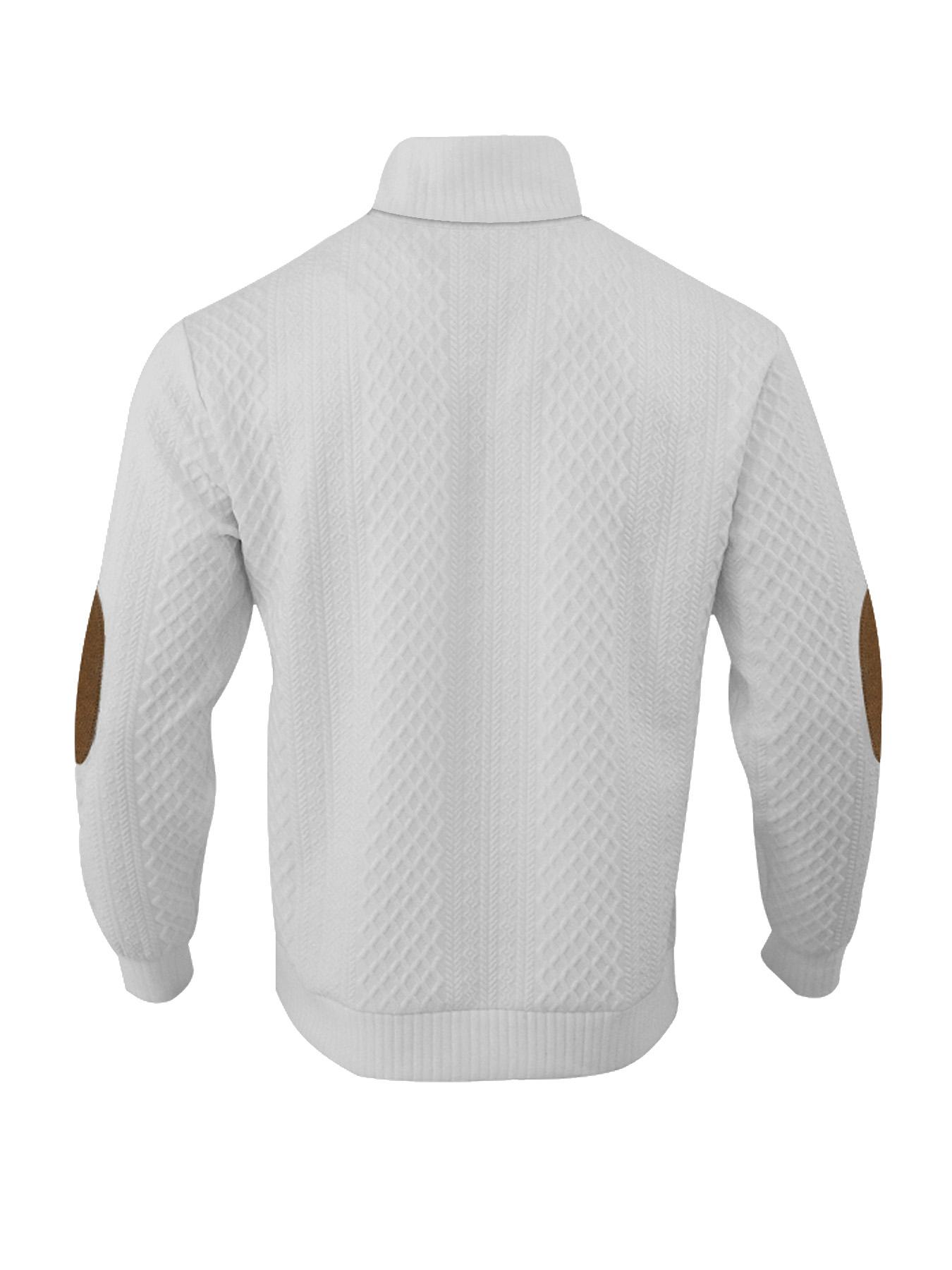 Men's Outdoor Letter jacquard Casual Pullover Tops, Quarter Button, Long Sleeve Stand Collar Fitted Pullover, Daily Wear, Polyester Fiber Material Knitwear, Street Style Casual Sporty Stylish Sweatshirt, Spring and Autumn Seasons.