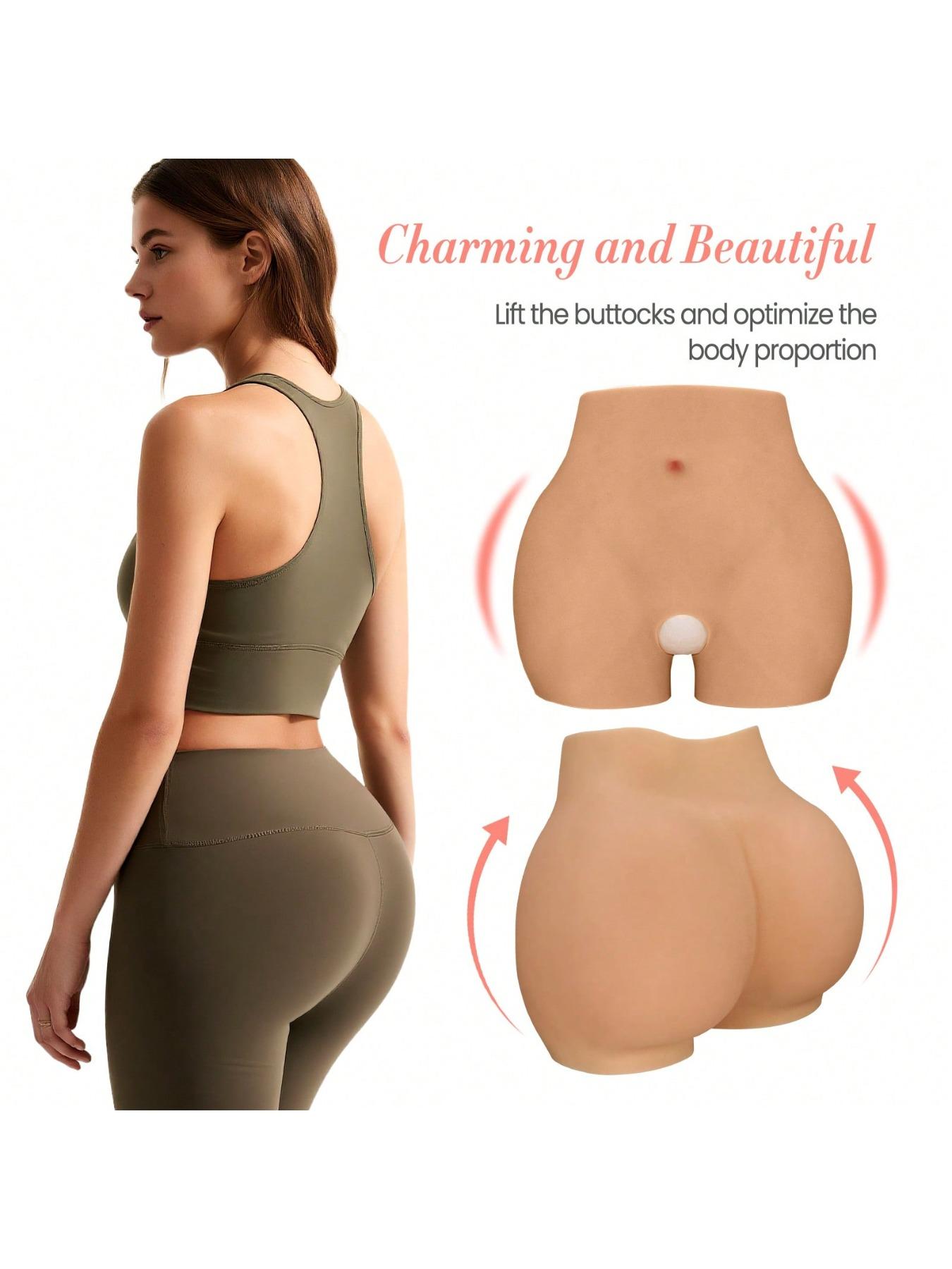 Silicone Butt Enhancer Shorts, Unisex Silicone Fake Buttocks Shaping Pants, Thickened Design Lifting Peach Butt, Confident Shaping