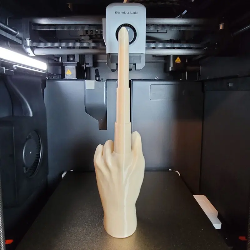 1pc  Retractable Middle Finger, Novelty Gift, Desk Ornament, Fun Stress-Relief Gift, Prank Gift, 3D Printed