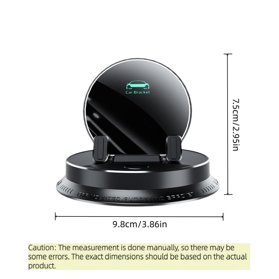 Auto-Sensing Infrared Car Wireless Charging Wireless Charger Mount, Nano-Silicone Anti-Scratch Base, 360° Rotatable Universal Phone Holder for Car Vents & Dashboard, Mini Luxury Navigation Bracket for Home & Office, Mountable Charging Accessory