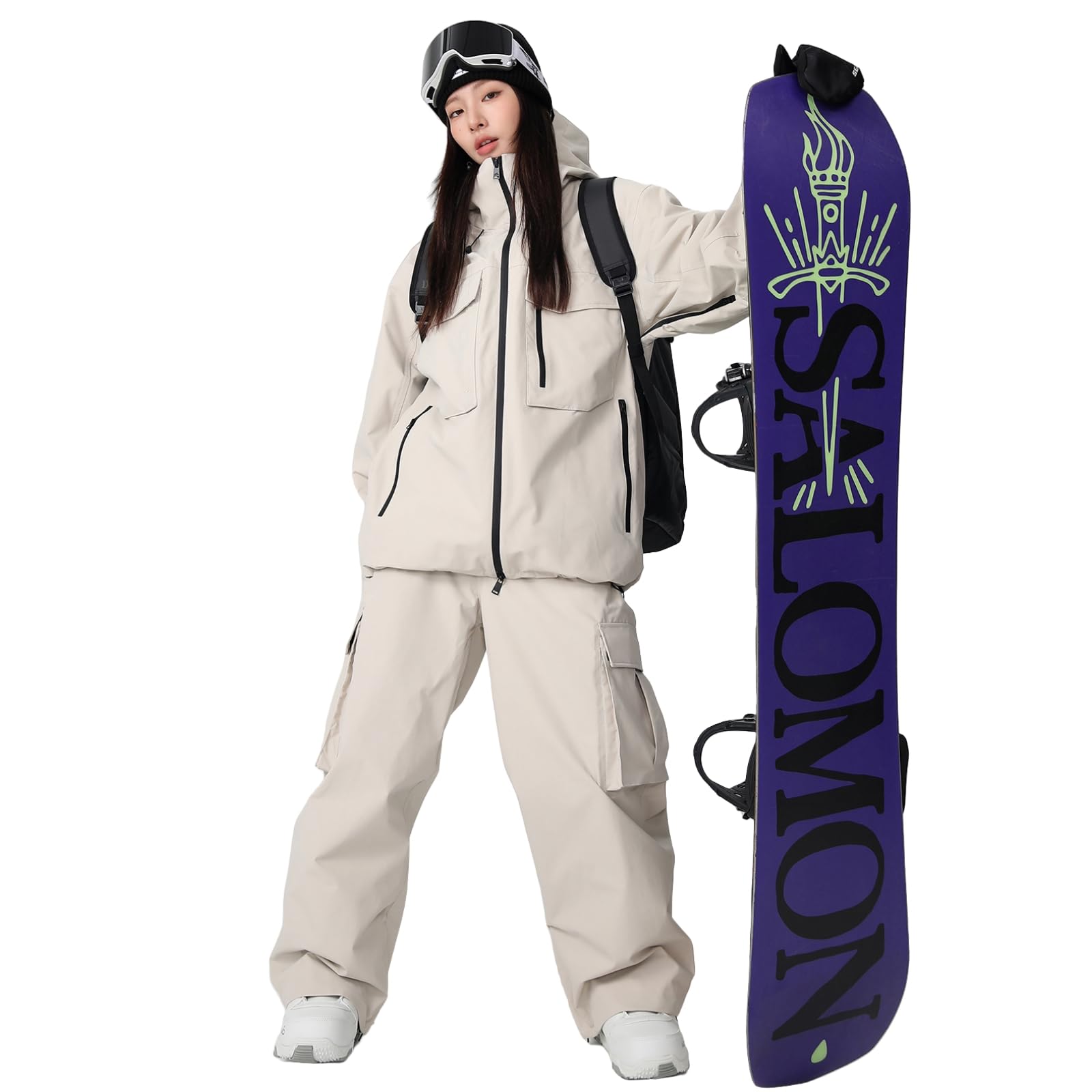 YEEFINE Women and Men's Snow Snowboard Suits Insulated Ski Jacket and Pants Two Pieces Waterproof Snowsuits Winter Outdoor