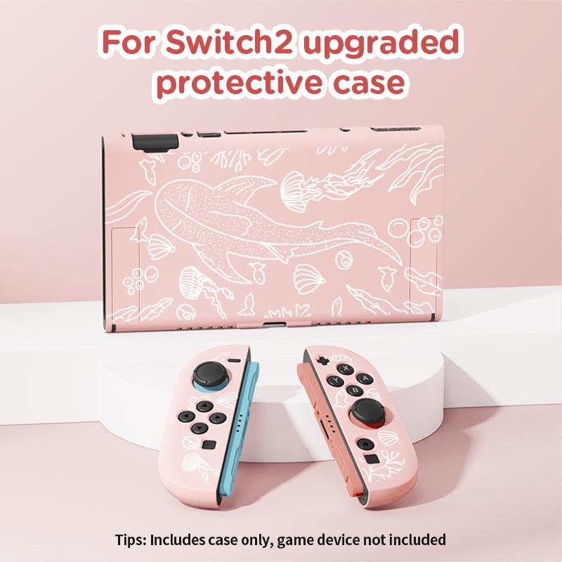 TPU protective case for Switch NS2 (2025), Switch NS2 game accessory, removable design, can be inserted into the base with the case on, printed protective case, scratch-resistant, drop-resistant, 2025 new model, available in multiple colors.
