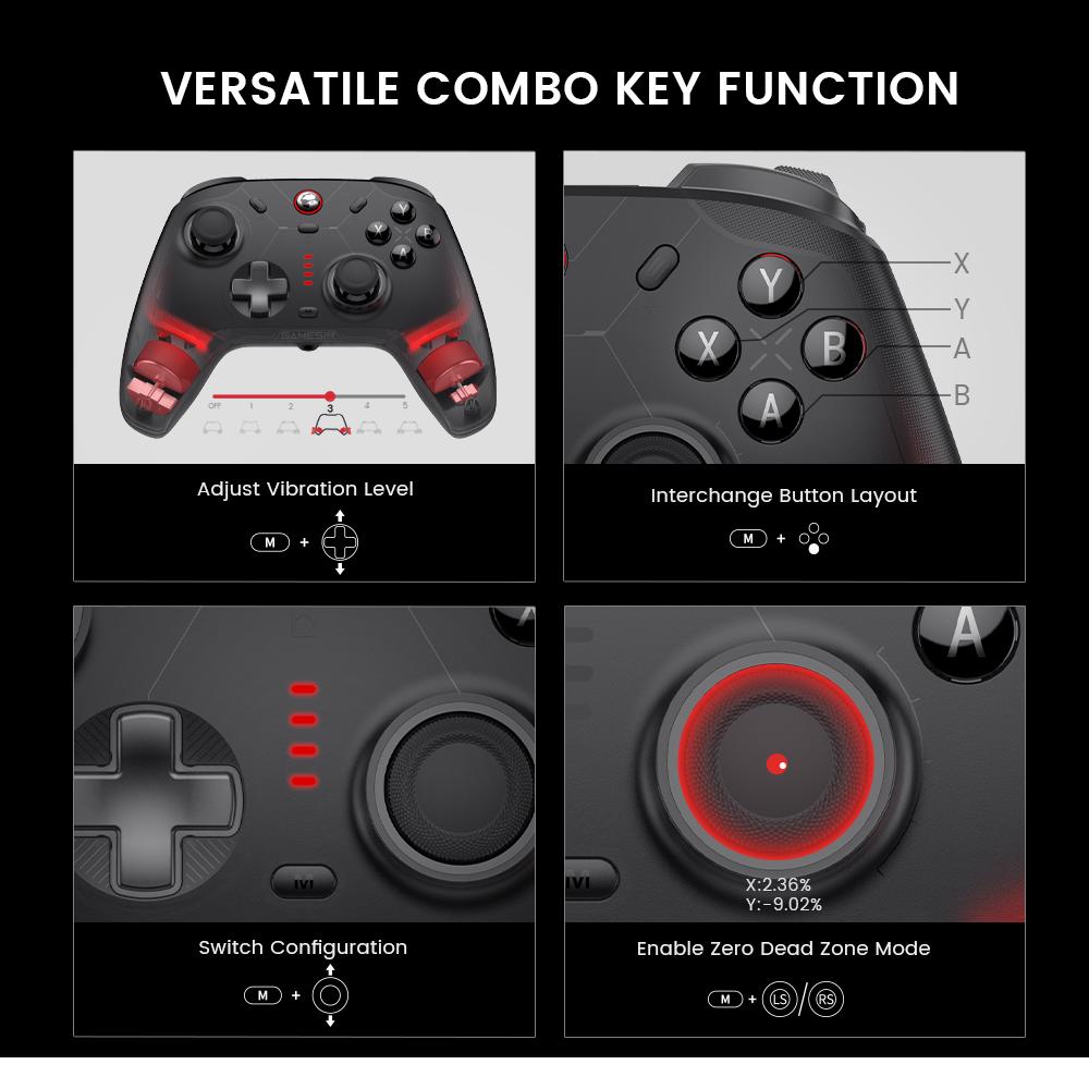 GameSir Cyclone 2 (Not Compatible with Xbox) Wireless Controller for PC/Switch/iOS/Android with Mag-Res TMR Sticks, Hall Effect Triggers, RGB Lighting, 6-Axis Gyro