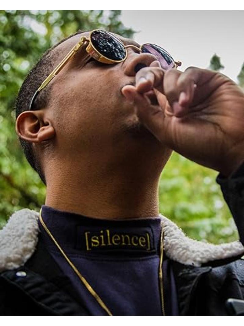 FEISEDY Retro Gothic Steampunk Sunglasses Round Metal Frame Punk Circle Inspired Shade Men B1857