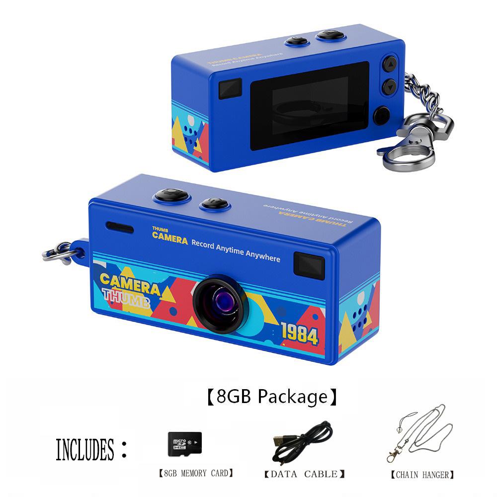 G6 Ultra-Compact Keychain Digital Camera: Retro Style, HD 1080p, Includes 8GB Memory Card—A Must-Have for Travel and Vlogging