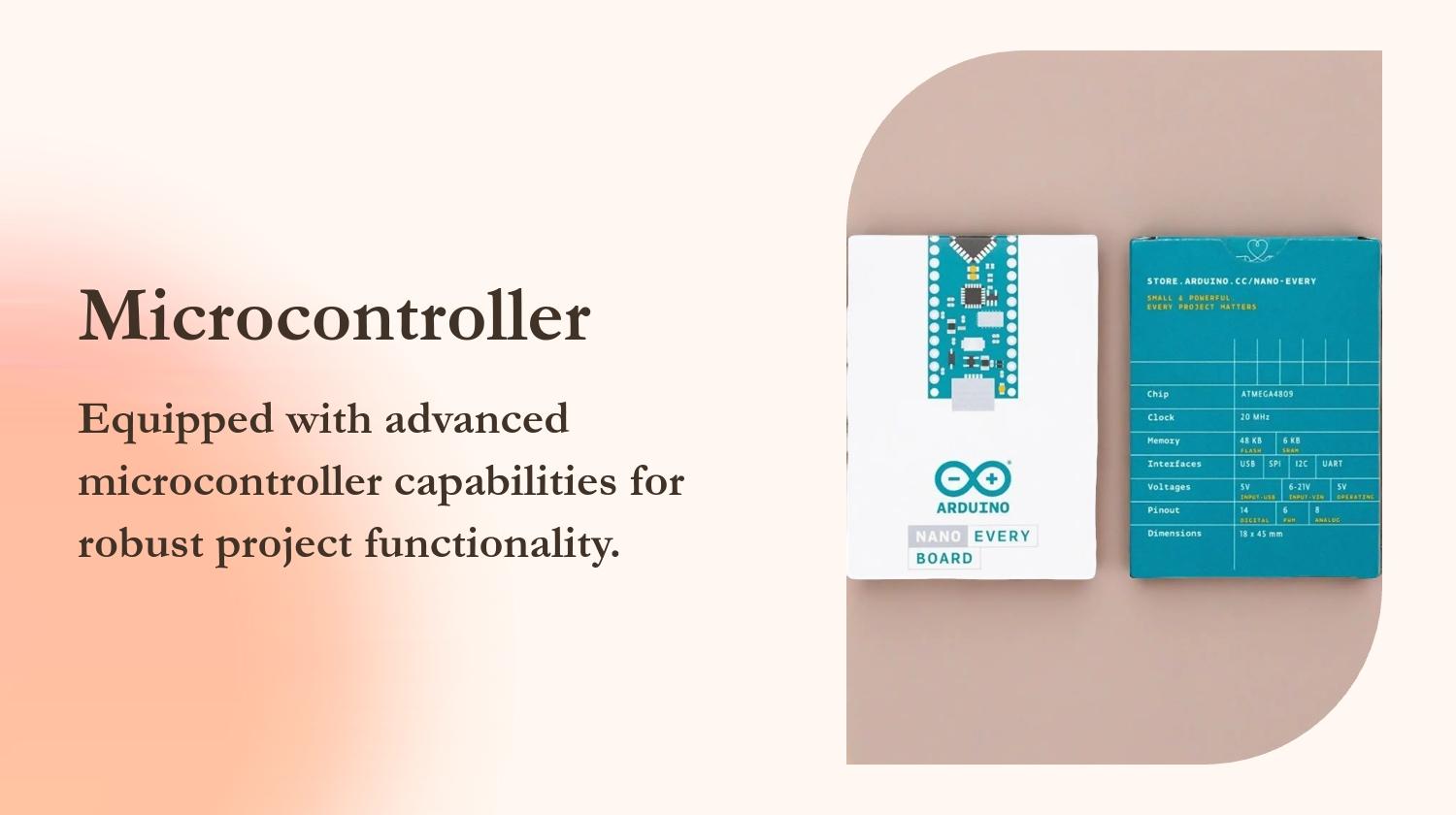 Arduino Nano Every Development Board Abx00033 Abx00028 Microcontroller, Ideal for DIY Projects, Compact Design, Easy Integration