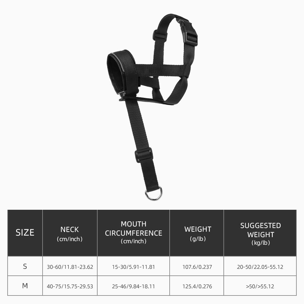 Adjustable Leather Dog Muzzle, Anti-Bite and Bark Control, Harness-Attached, Medium to Large Dogs, Durable Pet Accessory