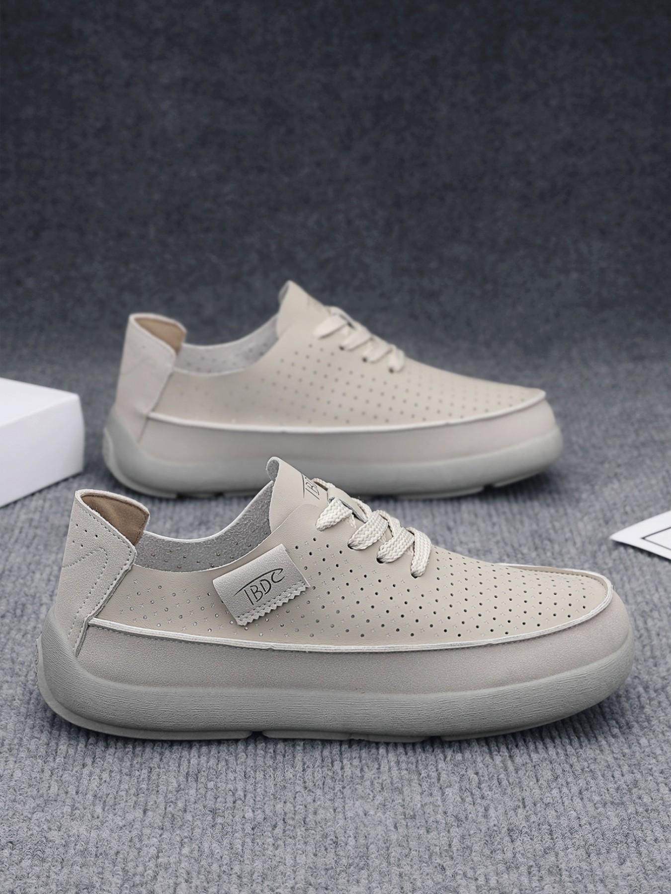 Breathable Two-Way Design Shoes, Soft Sole Slip-On Lazy Person Shoes, Versatile Commuter Shoes, Hole-Punched Casual Footwear
