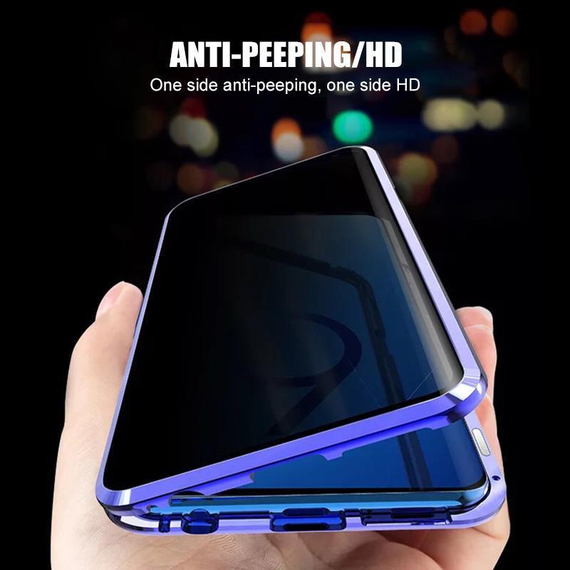 Anti Peeping Magnetic Case for Samsung S25 S24 S23 S22 S21 Ultra Note 20 S23 FE Double Sided Tempered Glass Cover