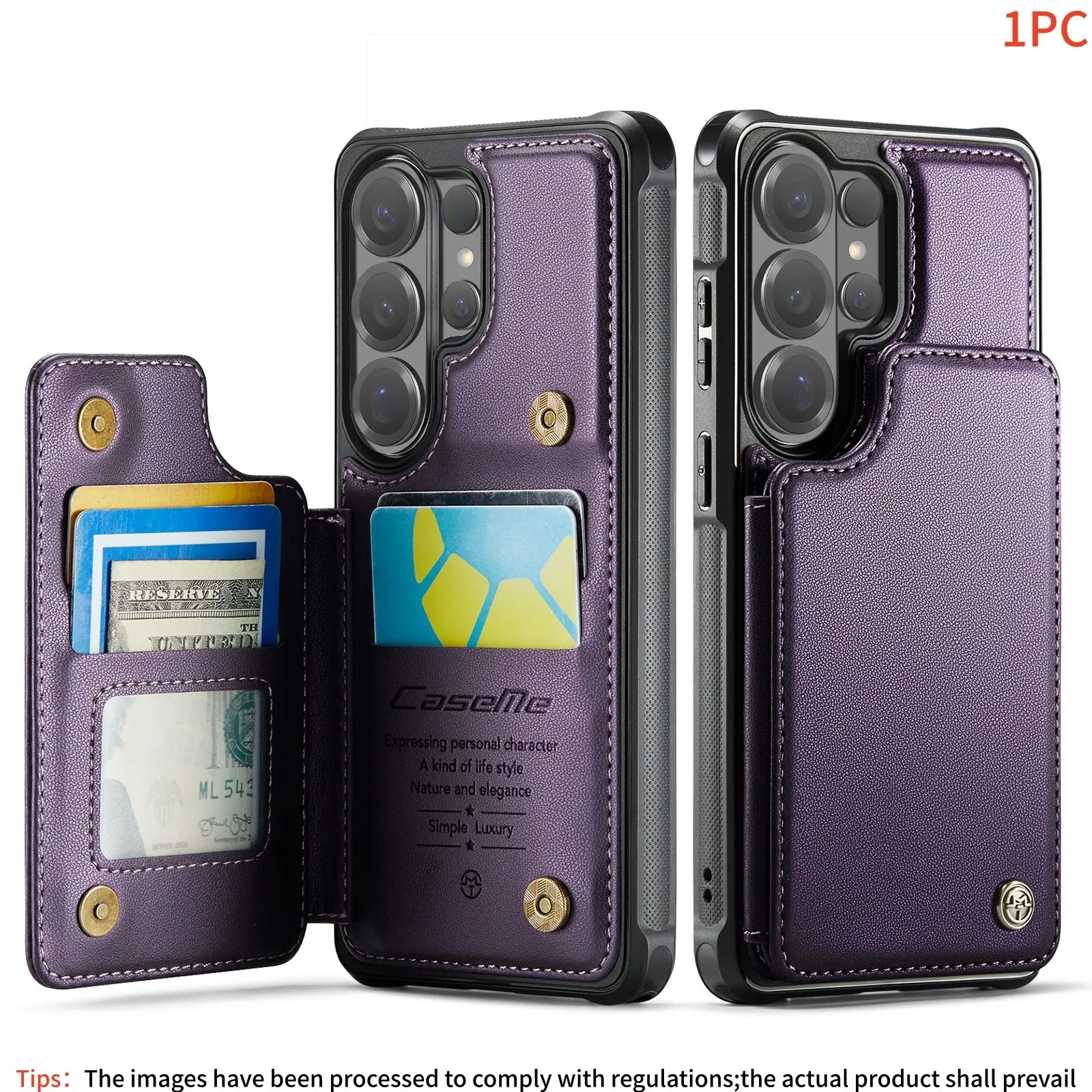 For Samsung Galaxy S26/s25/s24/s23/s22/s21 Ultra/fe/plus Card Holder Case, Rfid Protection, Anti-Drop, with Stand, Wallet Style