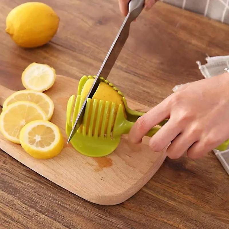 Lemon Tomato Slicer, Multi-Function Divider with Handle, Home Use Lemon Tomato Potato Slicer, Can Clamp Baozi Steamed Bread, Fruit Vegetable Slicer