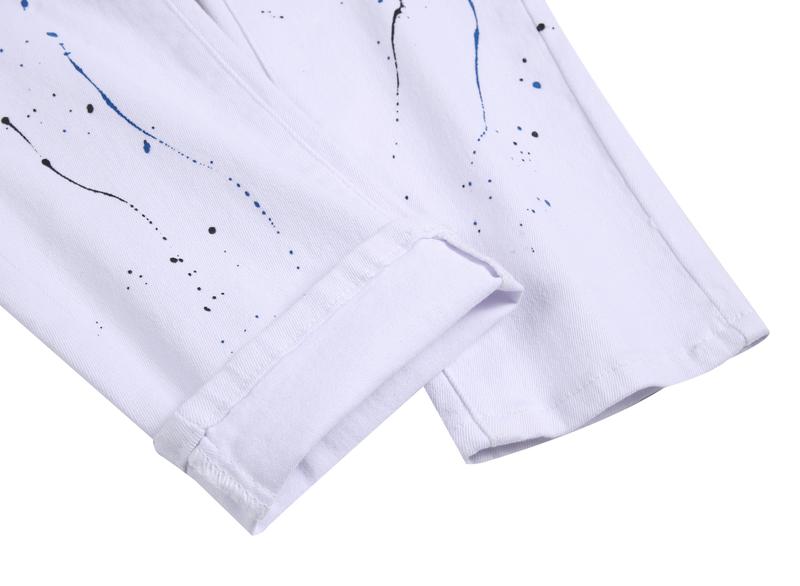 Men's Slim Fit Jeans Ripped Skinny Jeans for Men, Fashion Biker Jeans Stretch Moto Denim Pants Menswear Casual