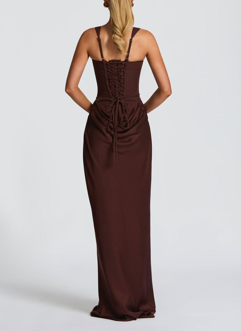 Women's Plus Size Fitted Boned Corset Gown - Polyester Blend Sleeveless Cami Bodycon Maxi Garment, Summer Formal Wear for Dinner, Party Events, Machine Washable (Cold Wash, Line Dry, Normal Type)