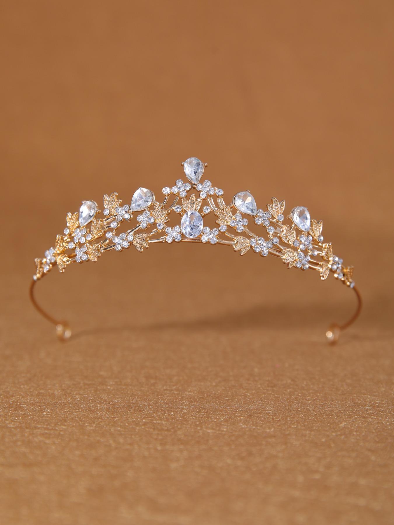 Women's Colorful Crystal Headpiece Set, Rhinestone Bride Crown with /blue/ Gemstones, Elegant Wedding Hair Accessory