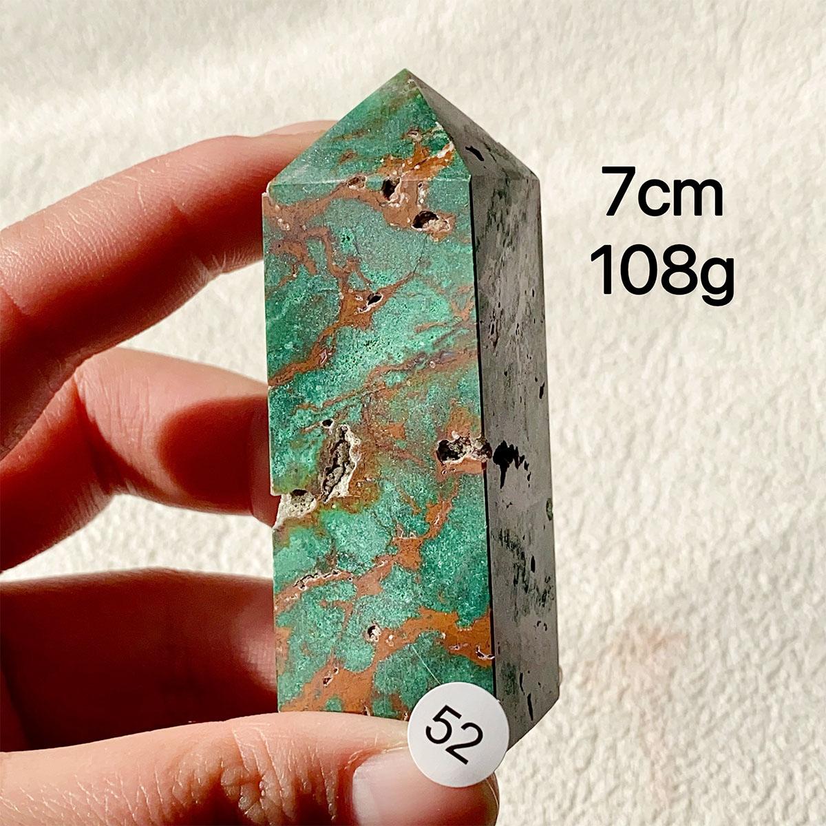 Chrysocolla Crystal Tower Malachite Wand Quartz Point Decor Polished Obelisk  Healing  Reiki Energy Crystal Gem
