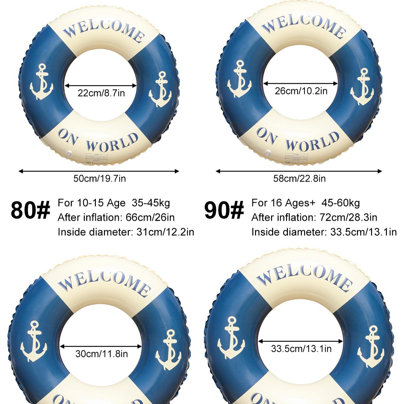 Handmade Classic Striped Pool Floats, Soft Comfortable Edges, Portable Travel Storage, Summer Beach Party Supplies