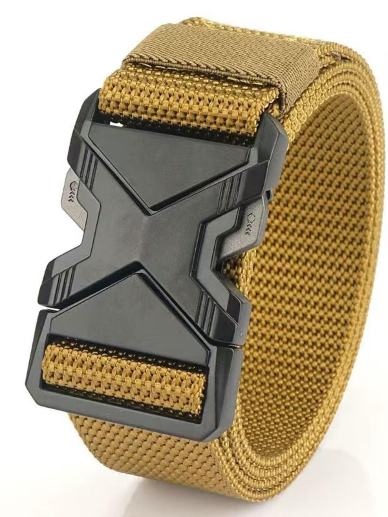 Men's Tactical Belt, Multifunctional Military Quick Release Buckle, Sports Canvas Waistband, Suitable for Daily Commute and Training Wear