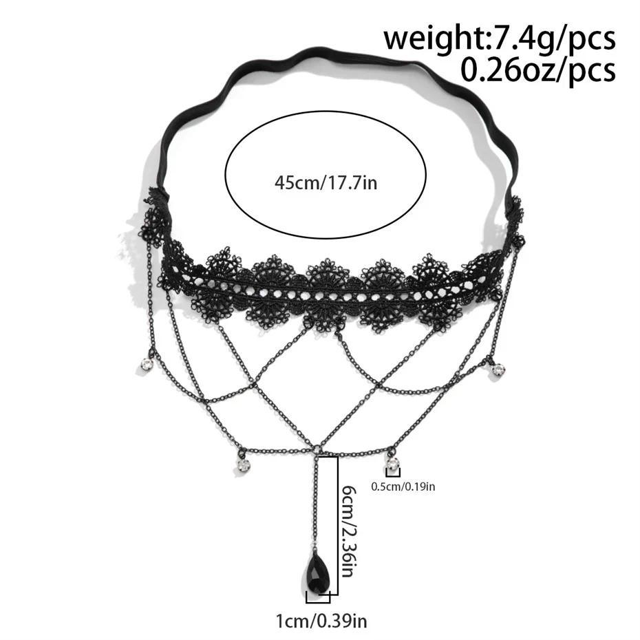 Boho Elastic Band Black Lace Leg Thigh Chain for Women Bikini Summer Festival Party Body Jewelry Wed Accessories Gift