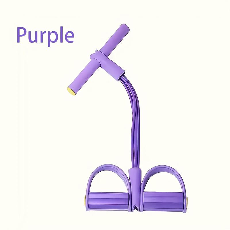 4 Tube Resistance Band with Elastic Yoga Pedal Stretcher, Natural Latex Exercise Equipment, Suitable for Full Body Workouts at Home & Gym