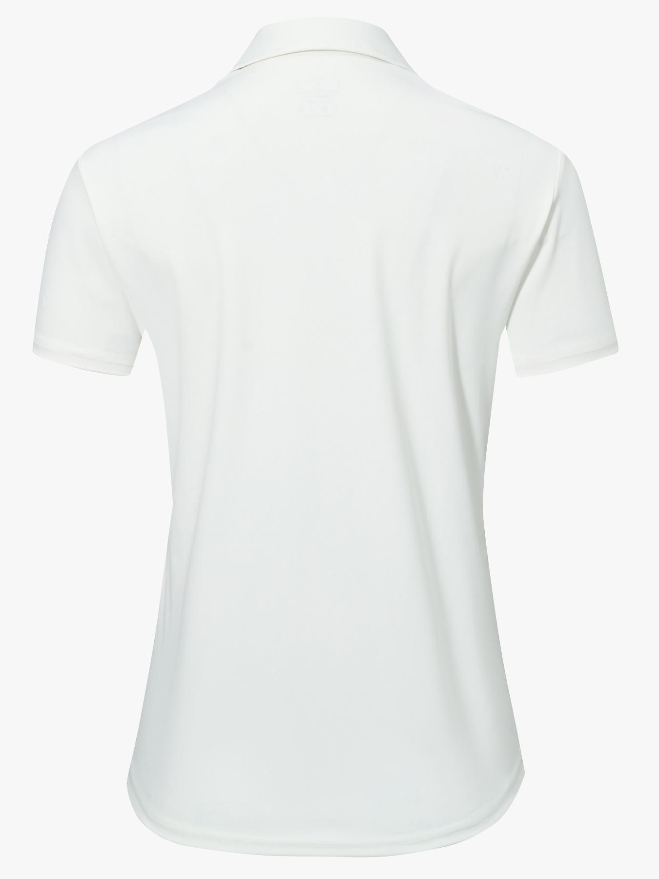 Women's Solid Color Sports Polo Shirt, Breathable Comfortable Short Sleeve Collared Top for Golf Baseball Tennis, Ladies Sportswear Athletic Style Activewear for All Seasons