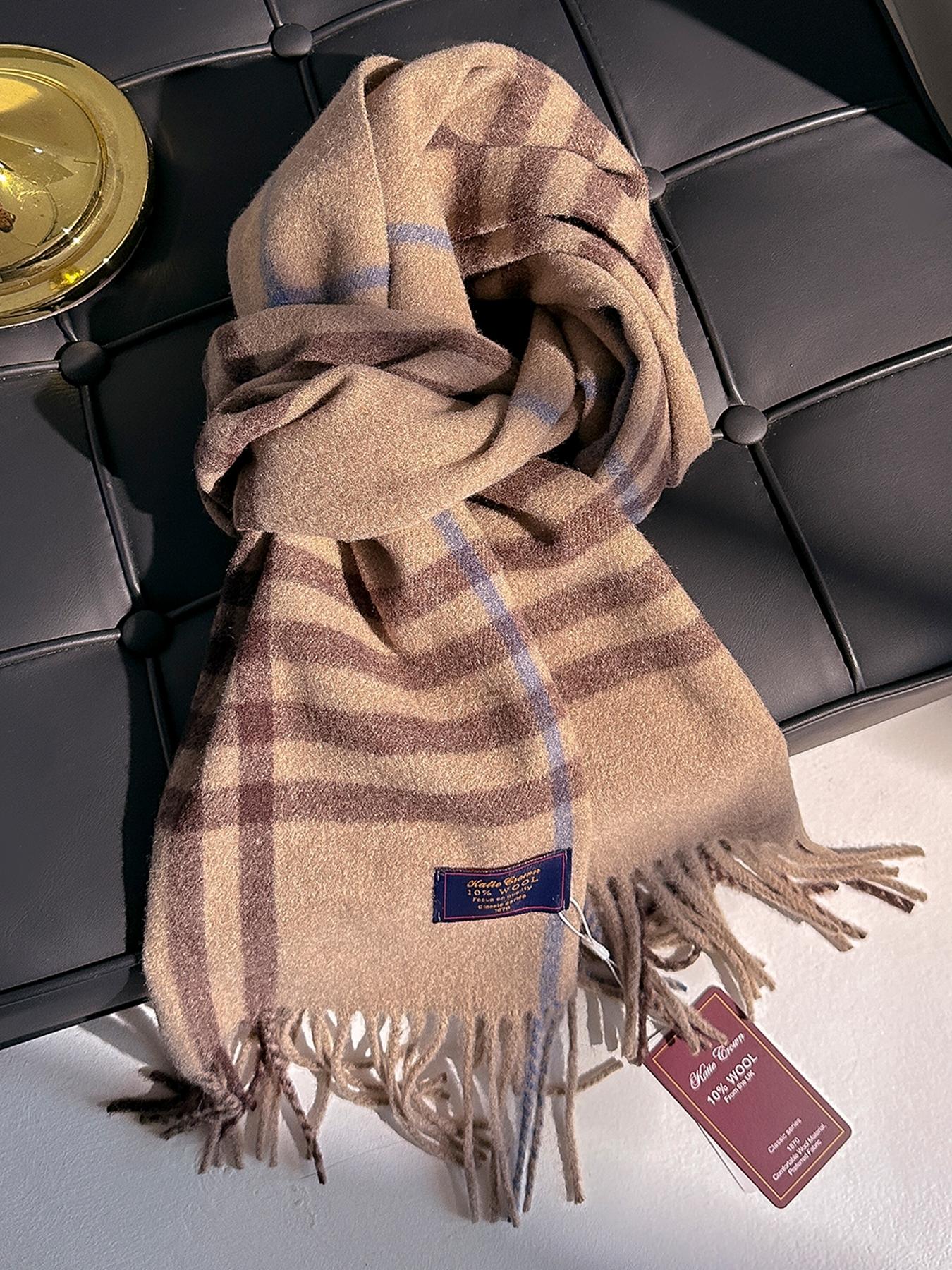 Women's Plaid Scarf for Fall & Winter, Casual Fitted Design, Warm Fashion Accessory for Daily Wear, Stylish Ladies' Wrap