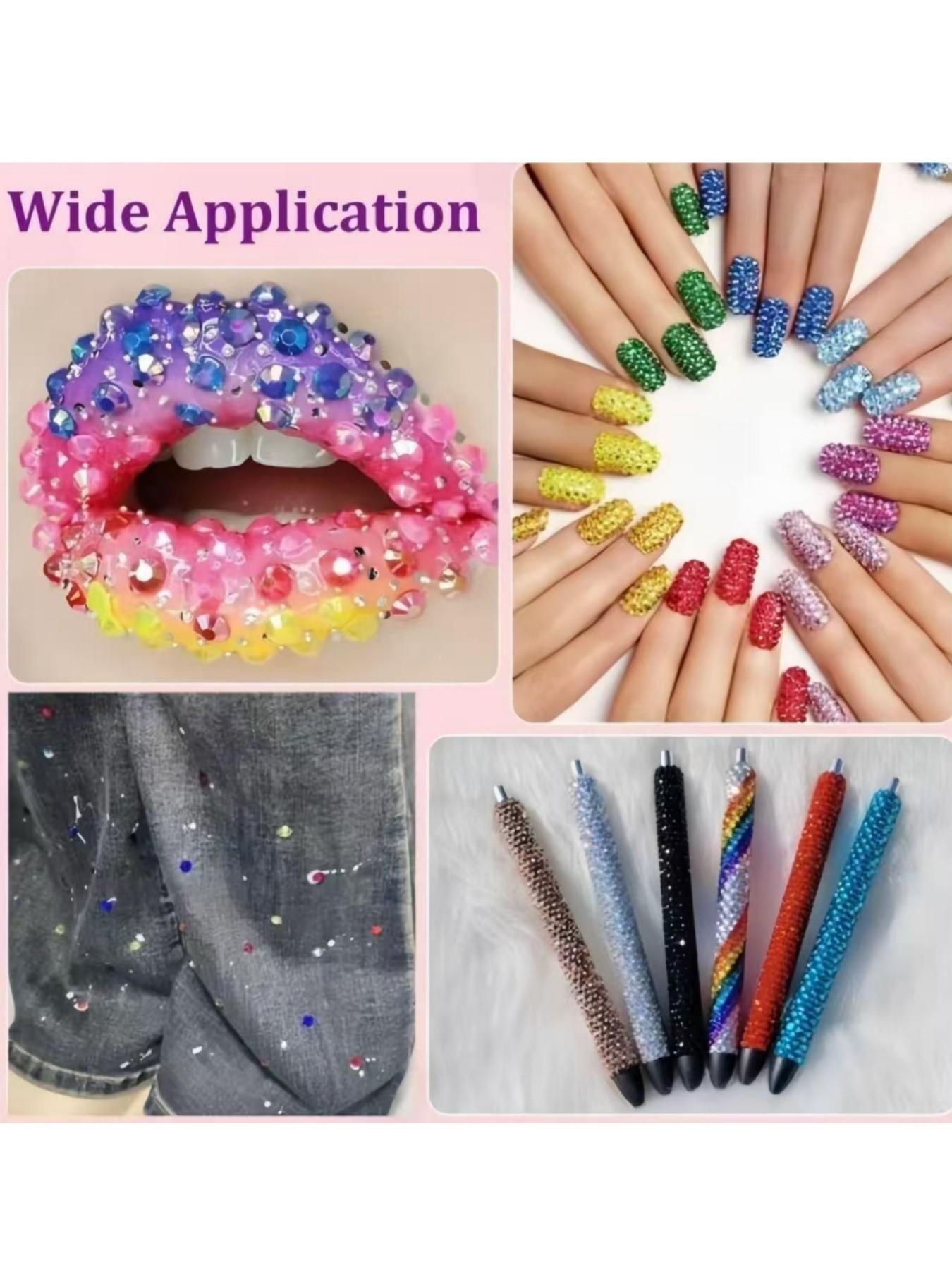 24000pcs 24 Colors Jelly Rhinestones, bedazzling kit rhinestone 3mm Multicolor Resin Flat Back Gems, DIY Craft Kit for Jewelry Making, Decorative Accessories
