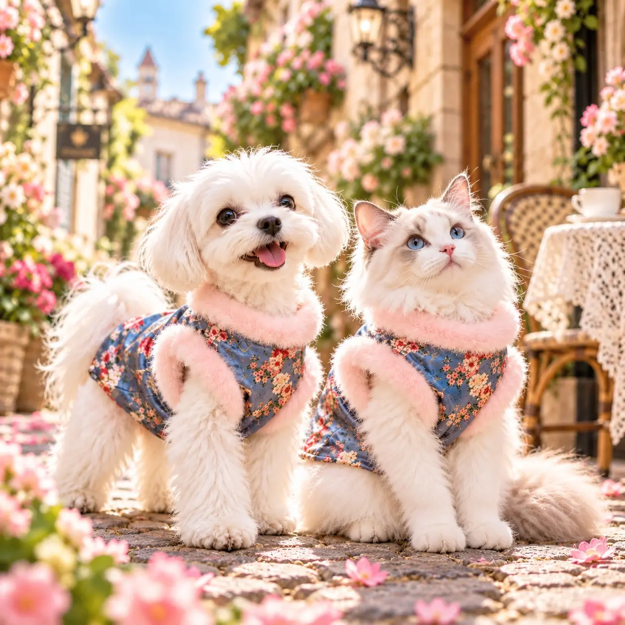 Pet Vest Chinese Style Qipao Jacket, Thick Winter Coat for Cats and Dogs, Unisex Pet Clothing, Warm and Cozy Design