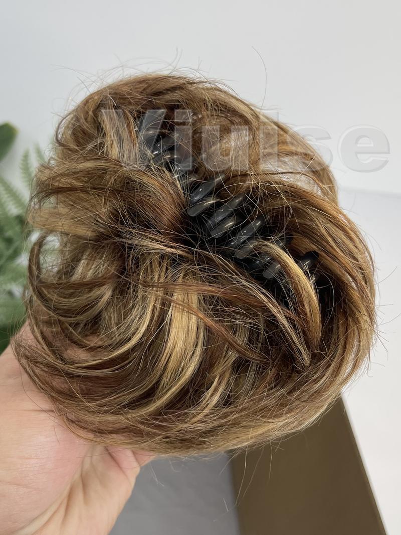 Real Human Hair Claw Chignon Messy Bun Claw Clip Hair Piece Wavy Curly Hair Bun Ponytail Extensions for Women Blonde Hair Ponytail Brown Ponytail Hair Daily Hair Buns Add Volume For Women Real Human Hair Claw Chignon Messy Bun Claw Clip Hair Piece Wavy Curly Hair Bun Ponytail Extensions for Women Blonde Hair Ponytail Brown Ponytail Hair Daily Hair Buns Add Volume For Women