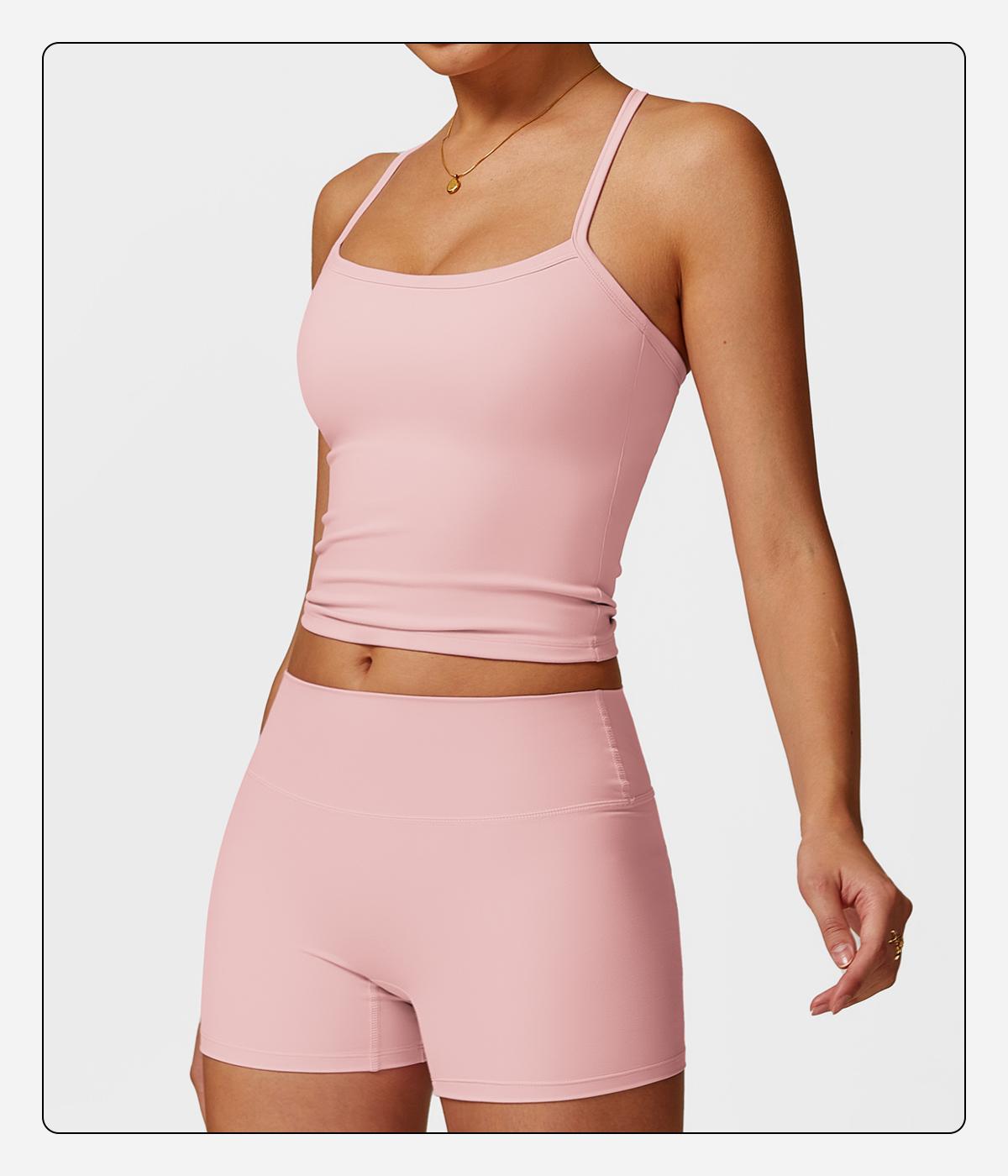 MFVIM Women's Yoga Wear Backless Lace Up Sports Bra and High Waisted Hip Lifting Shorts Matching Workout Set butt-lifting Pilates Improver Suit Sleeveless Gym Tops Lightweight Activewear Running Outfits Sporty Style Clothes SpringStatements