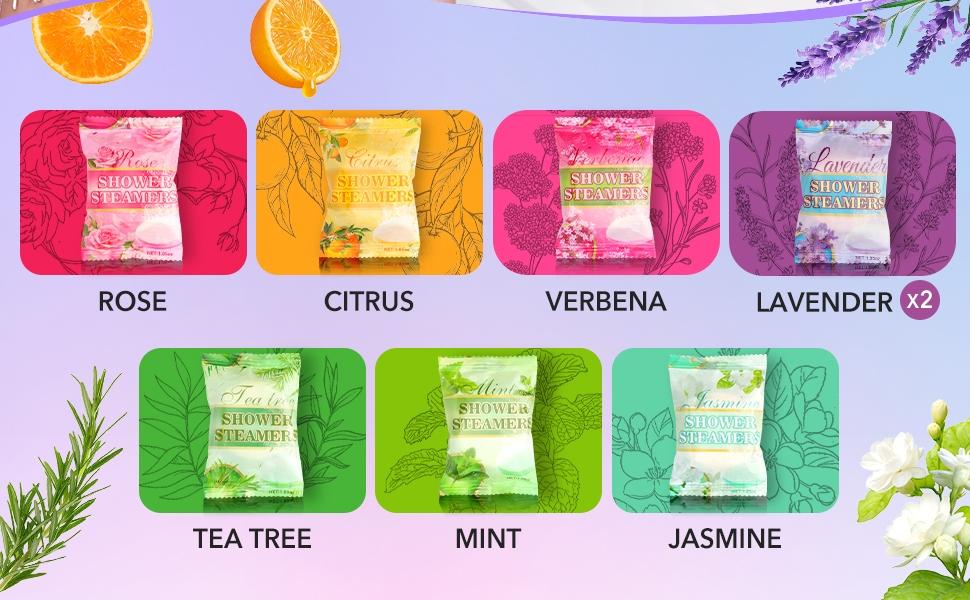 Shower Steamers Aromatherapy, 8 PCS Natural Shower Bombs Aromatherapy with Essential Oil, Relaxation Spa Gifts for Women As Valentine's Day Mothers Day Present Idea, Travel Essentials