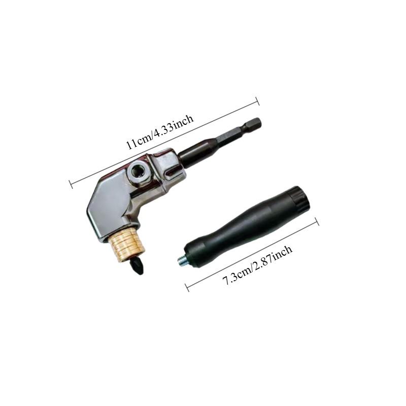 Right Angle Screwdriver, Multi-Purpose Hardware Tool Corner Adapter, 90 Degree 105 Degree Strong Magnetic Drill Bit Holder