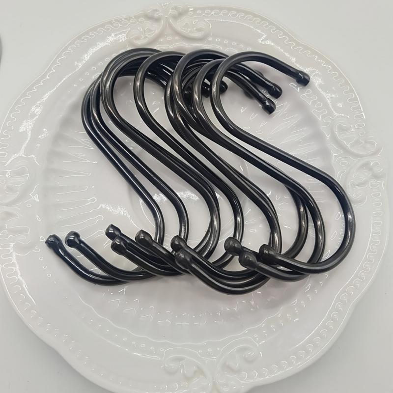 10pcs Stainless Steel S-Shaped Hooks, Heavy-Duty Hooks for Hanging, Sturdy And Durable Hooks, Multifunctional Bathroom Hooks, Home Storage Organizers, Suitable for Kitchen, Workshop, Bathroom, And Garden, Home Hardware Accessories.